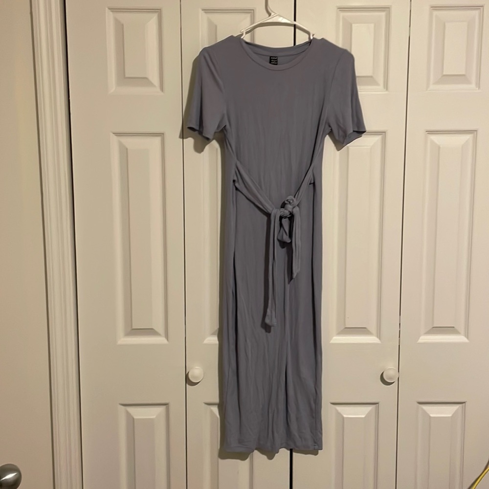 Blue midi dress maternity